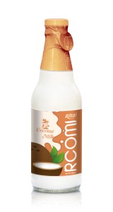 300ml Young Coconut water with milk in Glass bottle